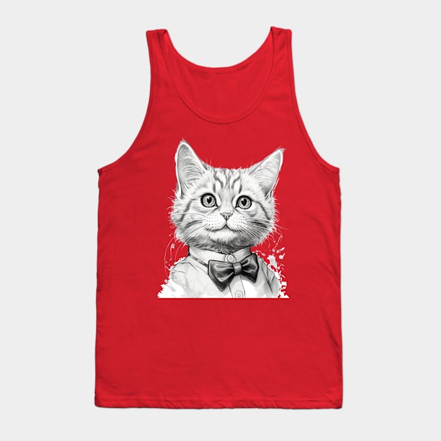 smart cat Tank Top by FehuMarcinArt